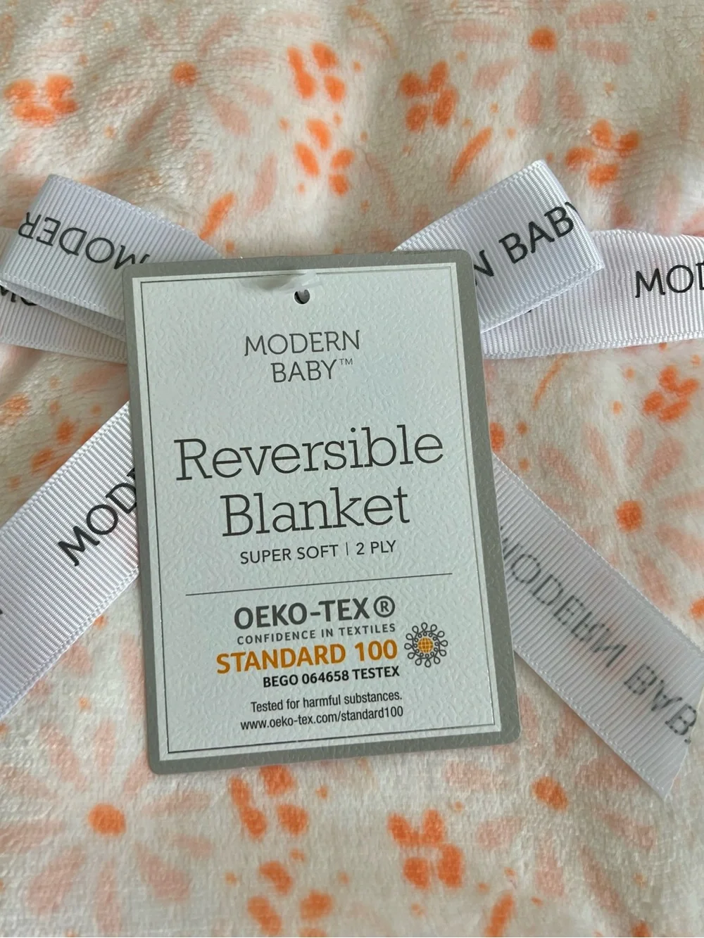NWT Modern Baby Neon Floral Baby Blanket